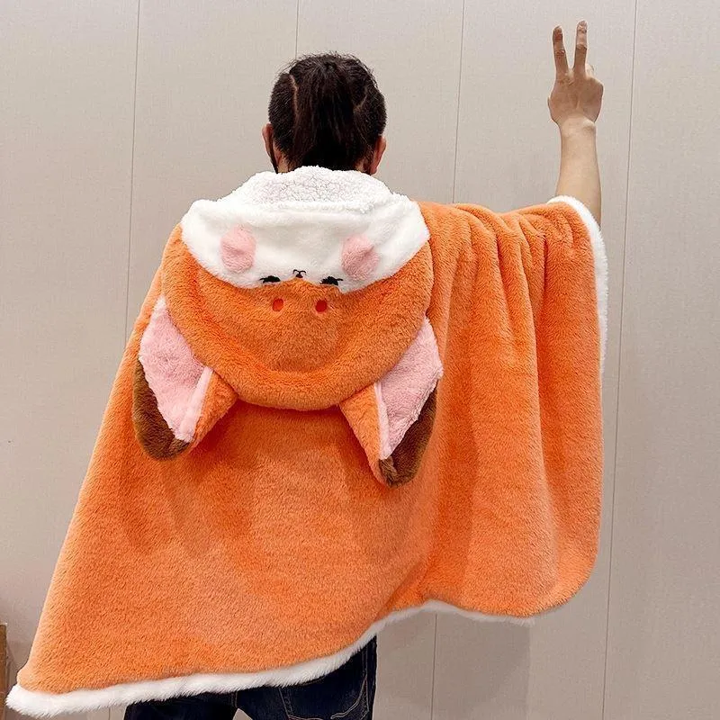 Kawaii Fox Fleece Winter Cape ME54