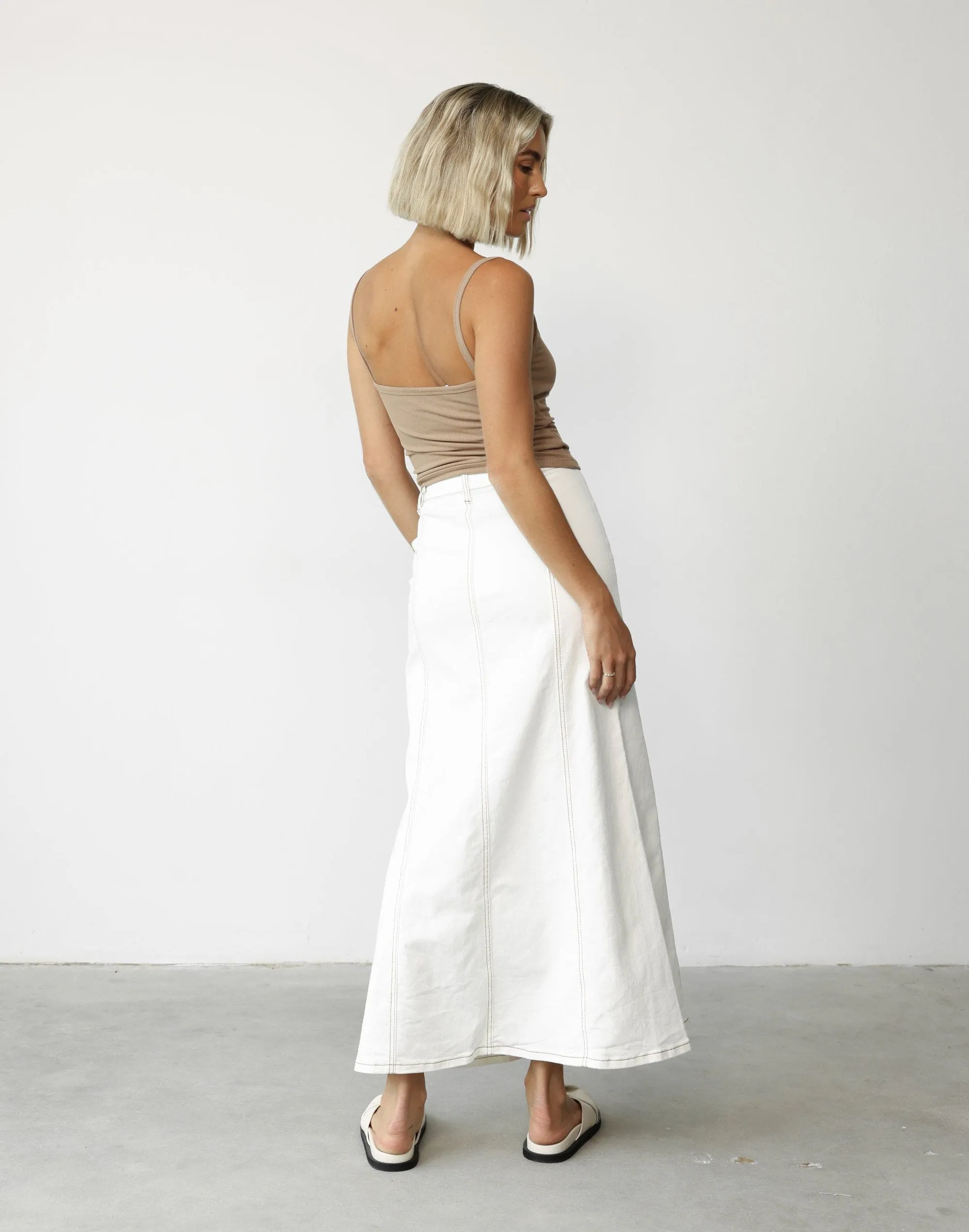 Kaylah Maxi Skirt (White)