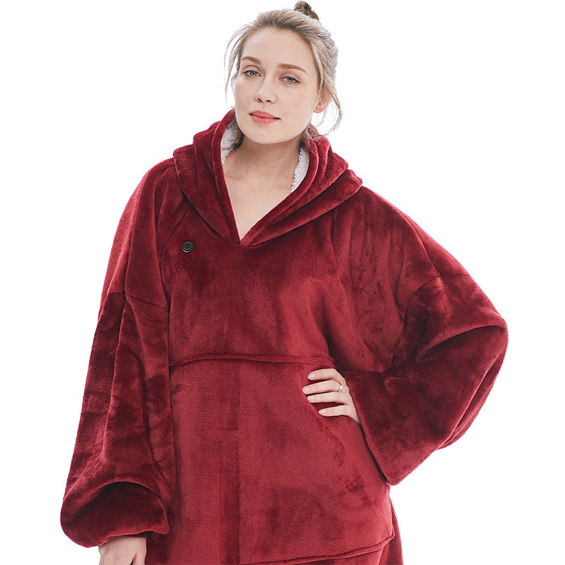 Libiyi Heated Wearable Blanket Hoodie with Battery Pack