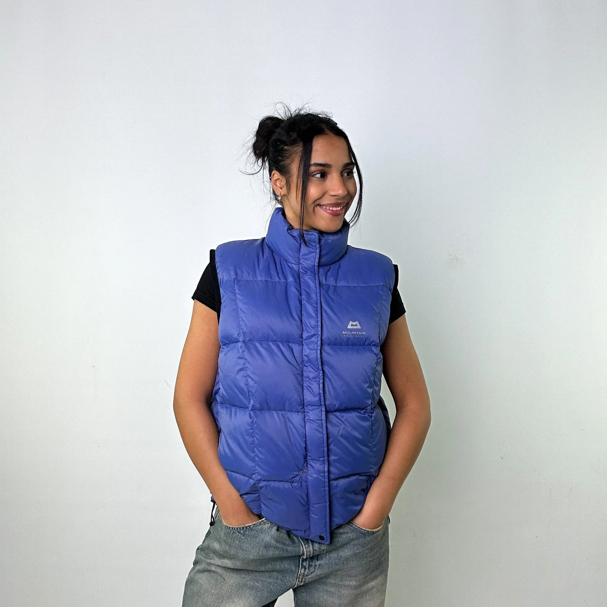 Light Blue 90s Mountain Equipment Puffer Jacket Coat Gilet (L)