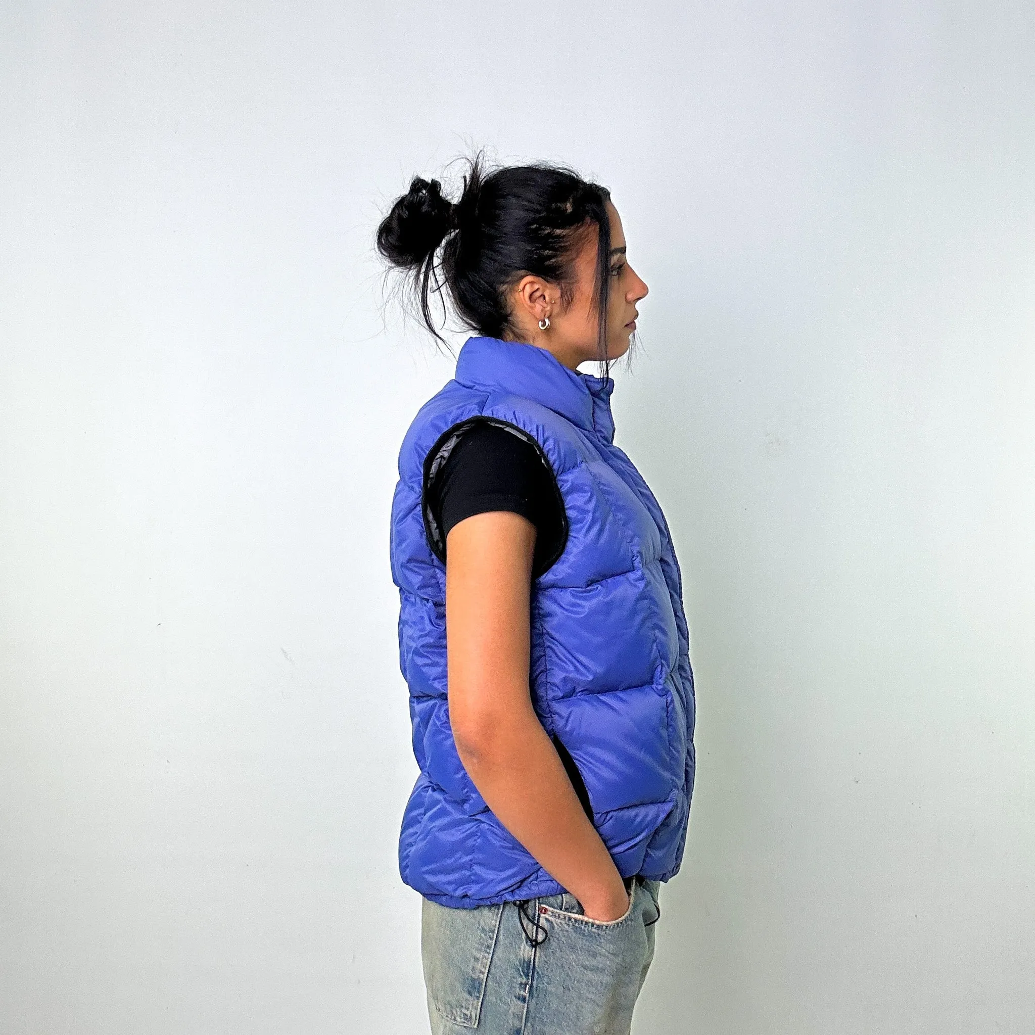 Light Blue 90s Mountain Equipment Puffer Jacket Coat Gilet (L)