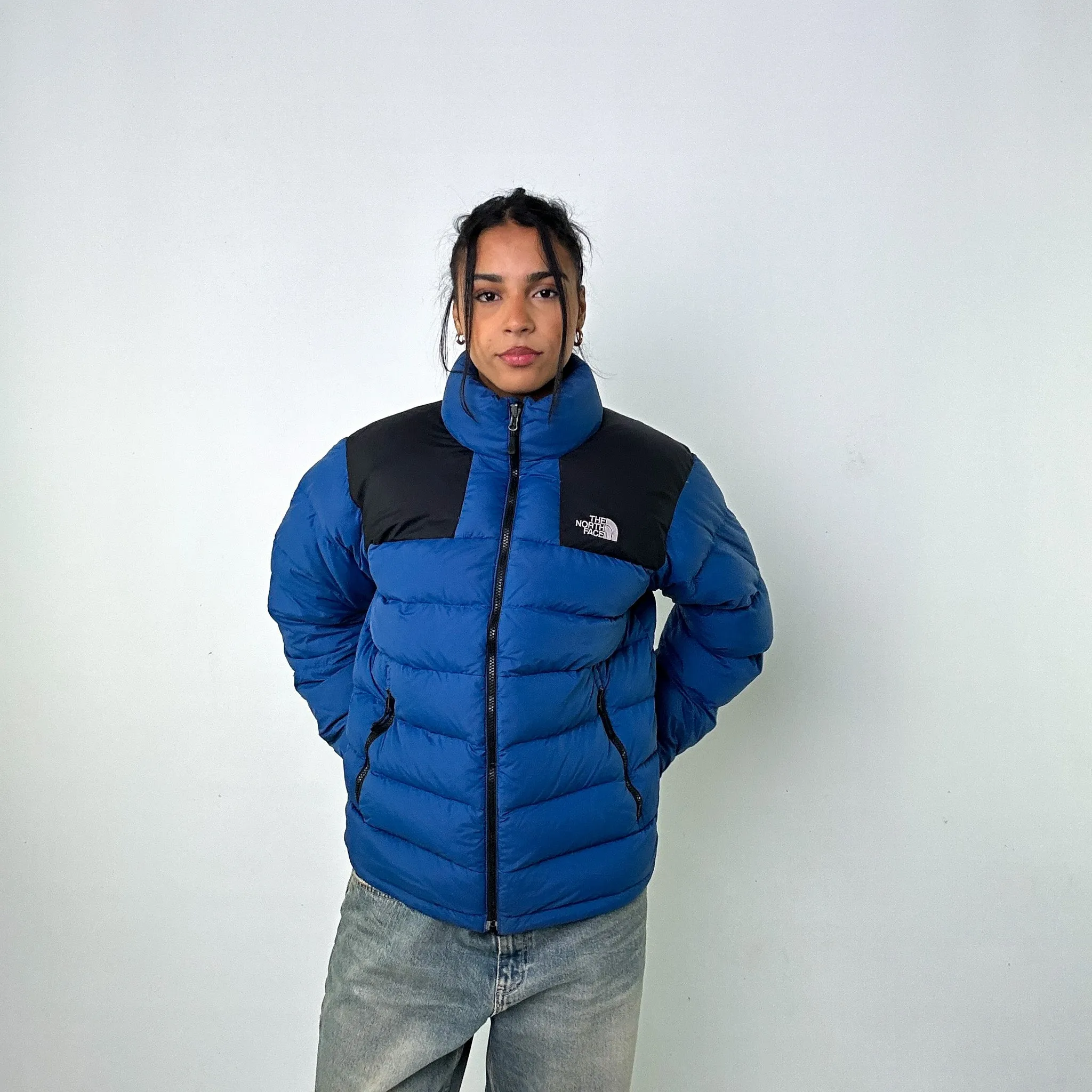 Light Blue 90s The North Face 700 Series Puffer Jacket Coat (M)