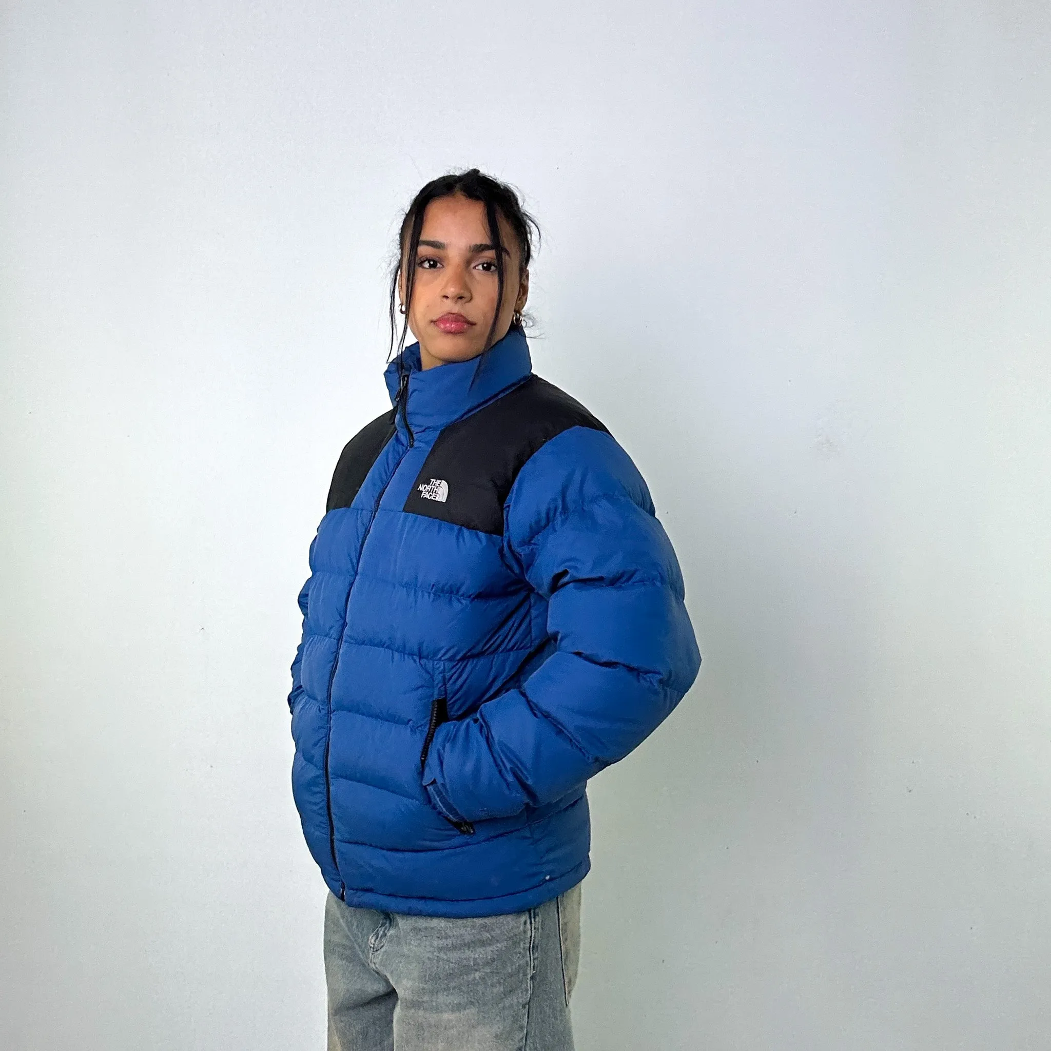 Light Blue 90s The North Face 700 Series Puffer Jacket Coat (M)