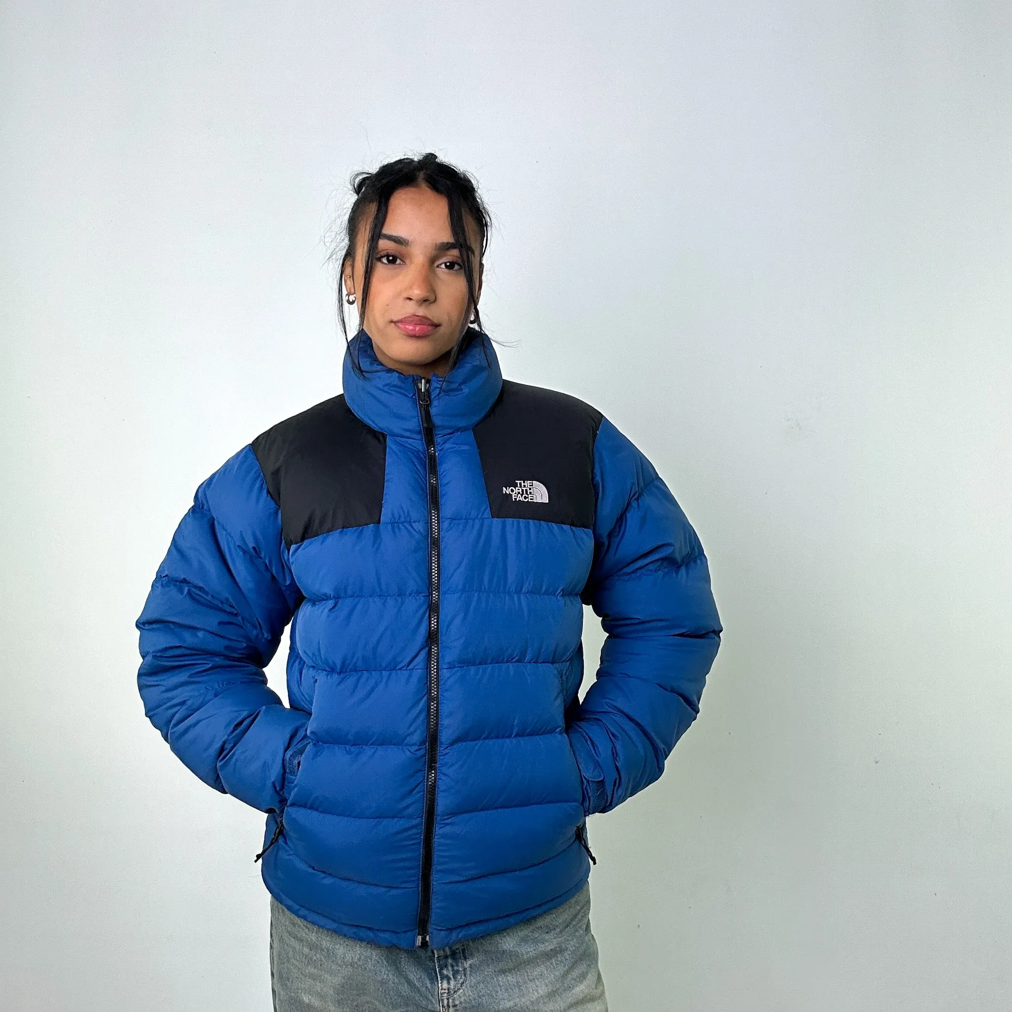 Light Blue 90s The North Face 700 Series Puffer Jacket Coat (M)