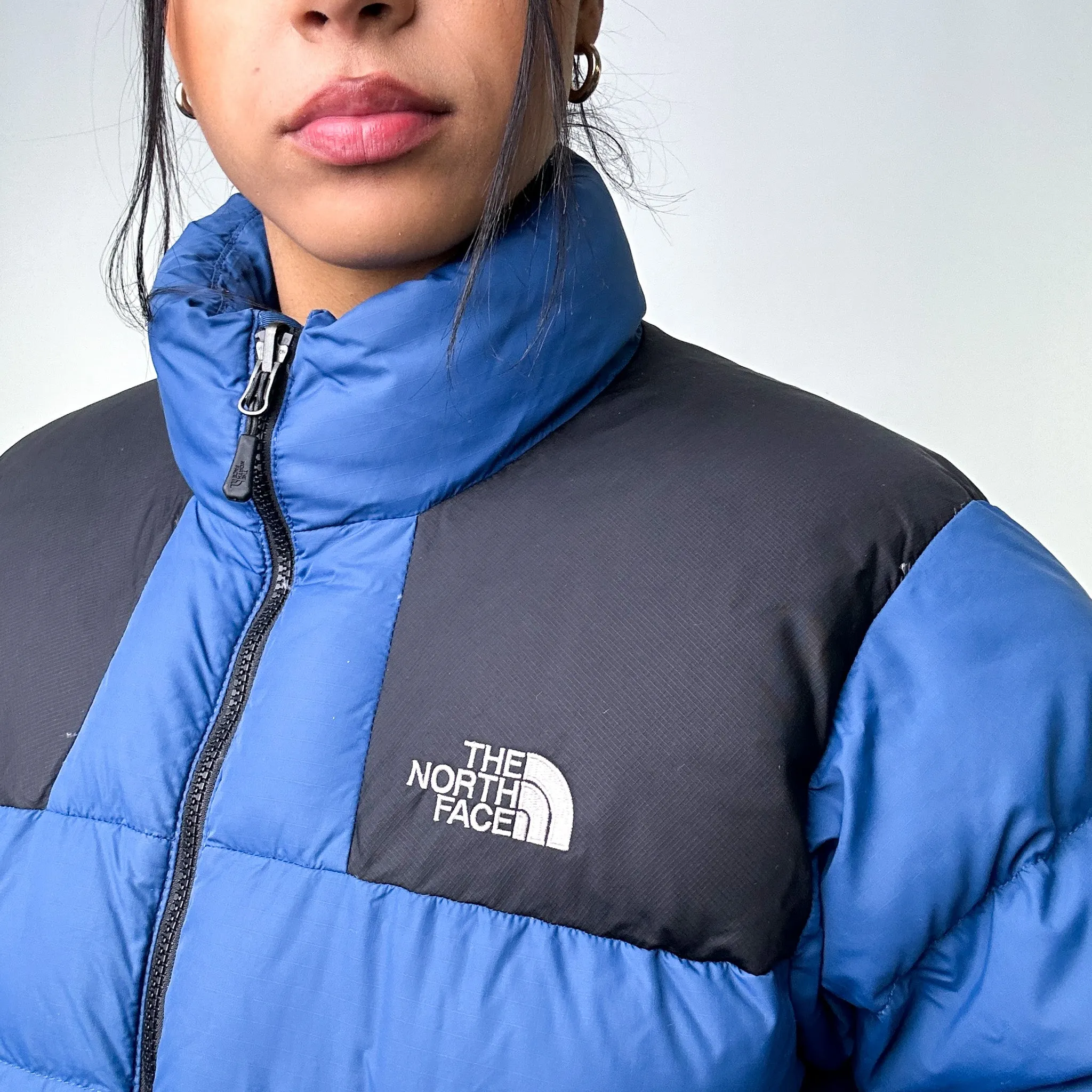 Light Blue 90s The North Face 700 Series Puffer Jacket Coat (M)