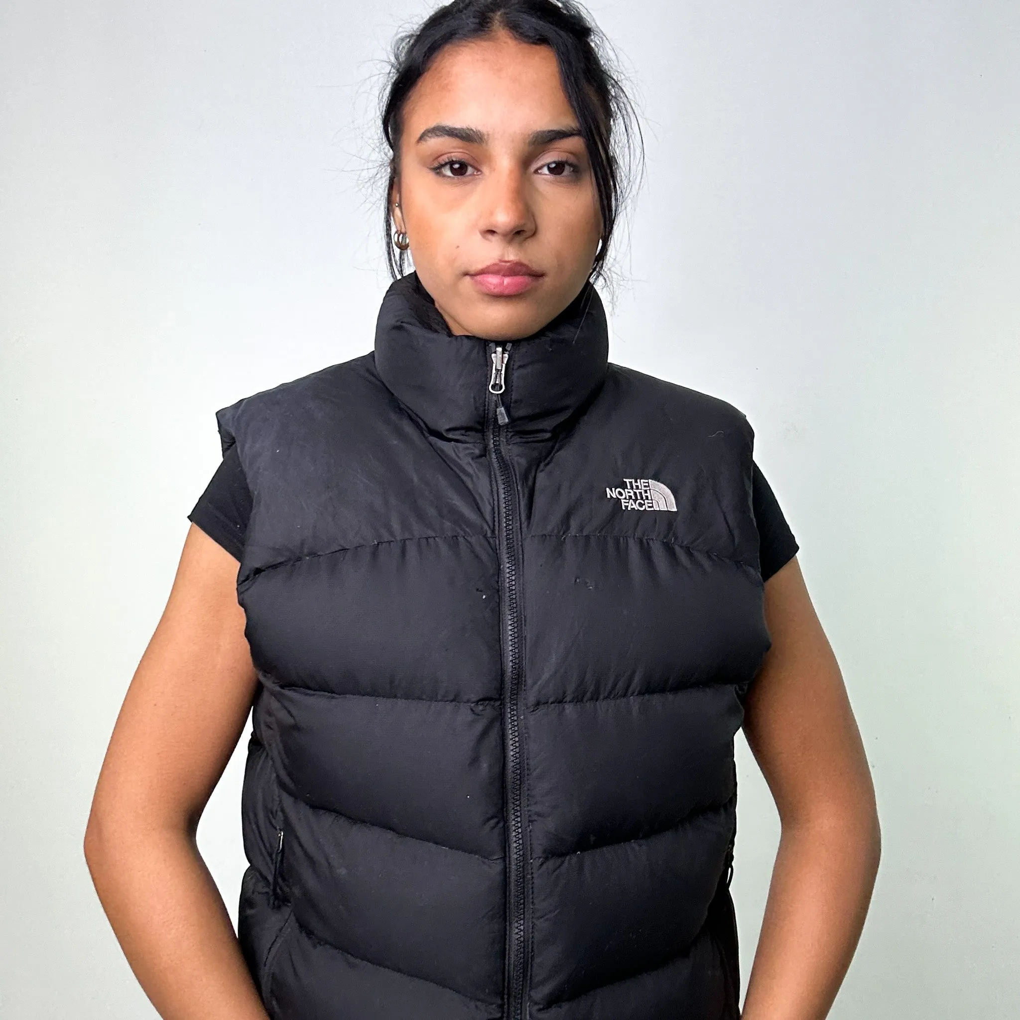 Light Blue y2ks The North Face 600 Series Puffer Jacket Coat Gilet (S)