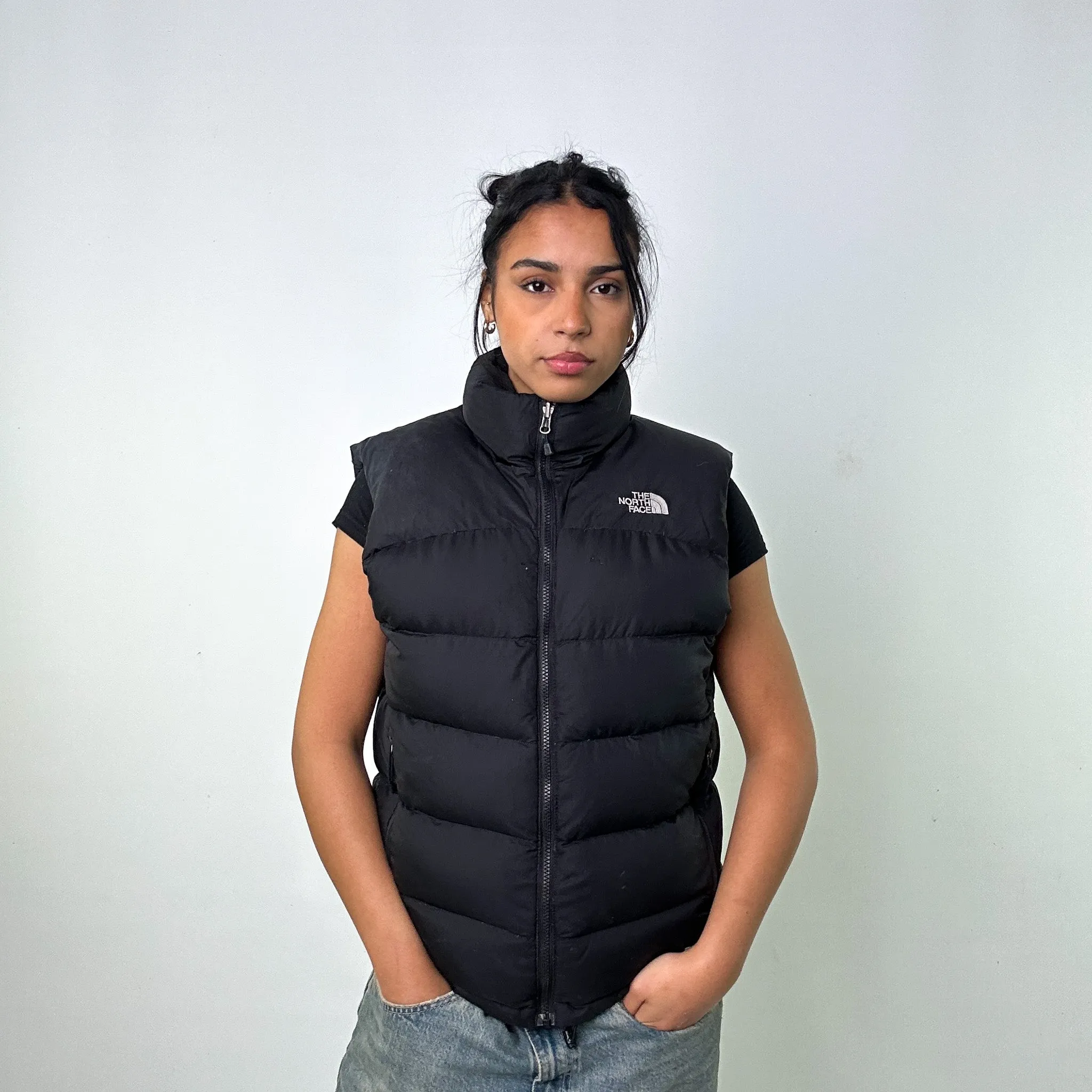 Light Blue y2ks The North Face 600 Series Puffer Jacket Coat Gilet (S)