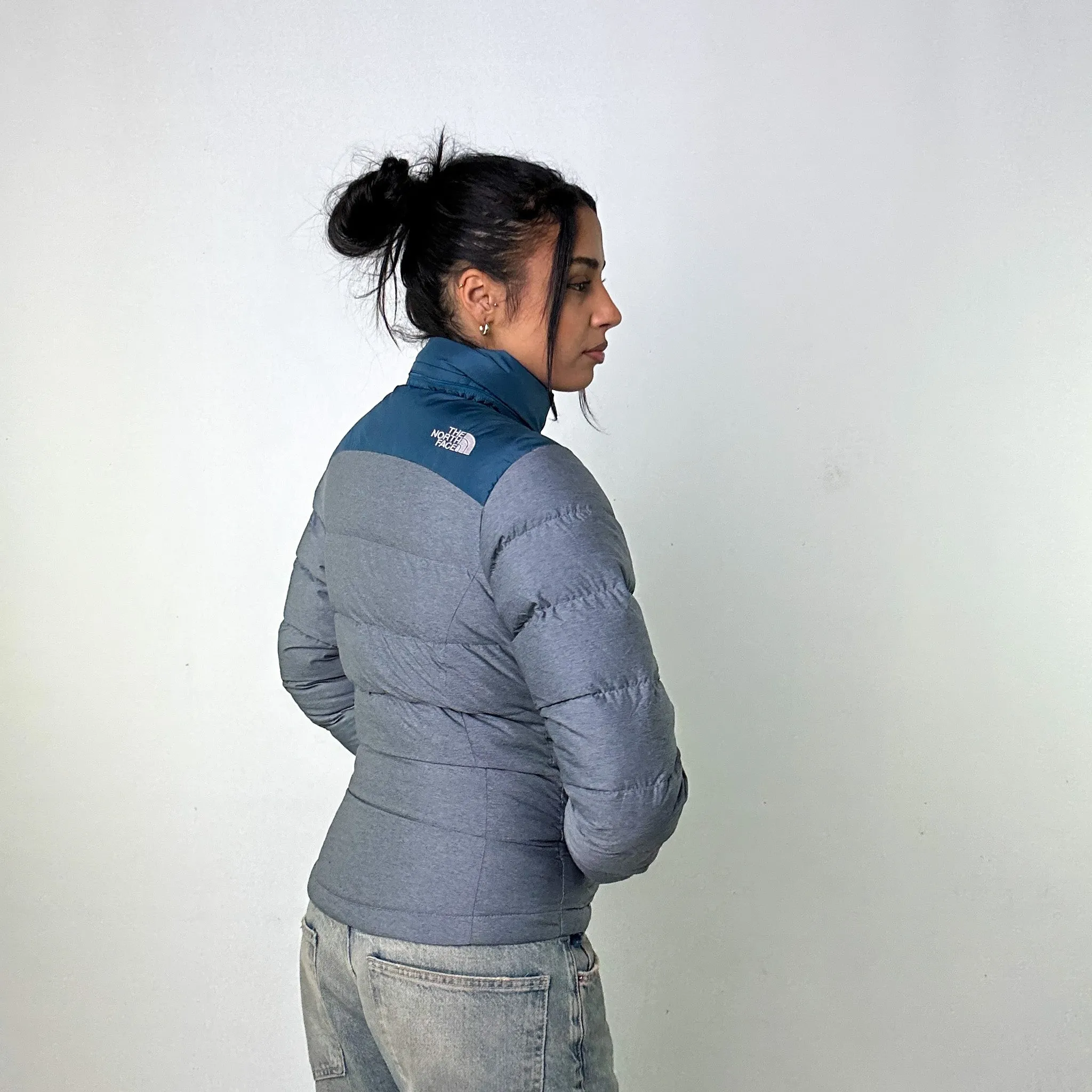 Light Grey 90s The North Face 700 Series Puffer Jacket Coat (S)