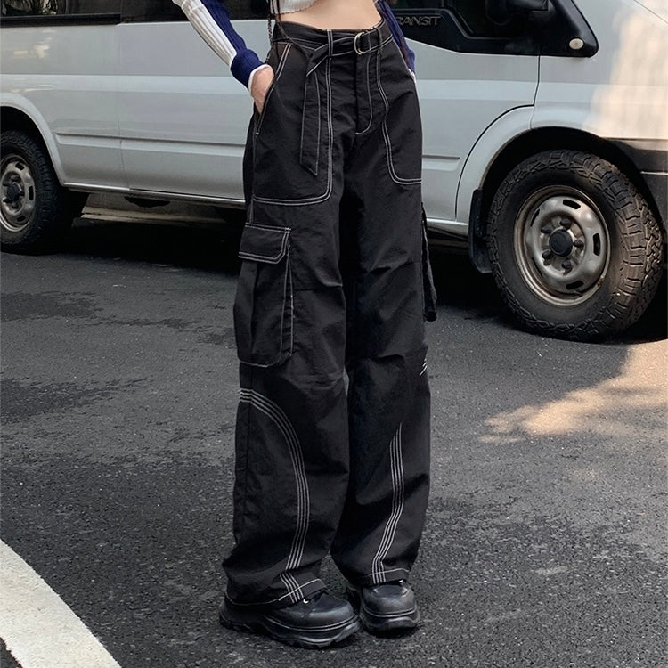 Line Stitch Cargo Pants