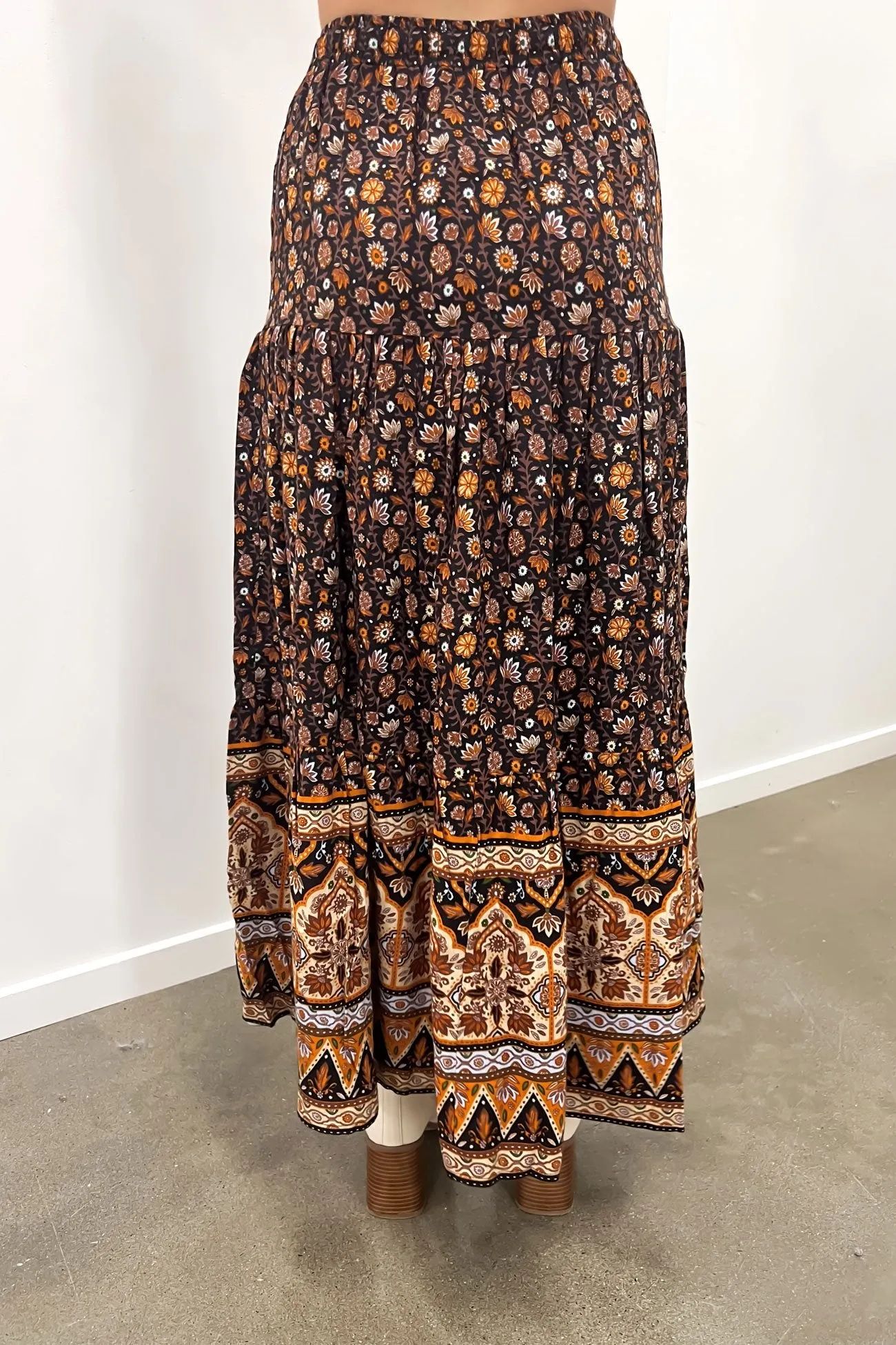 Luna Floral Maxi Skirt Print