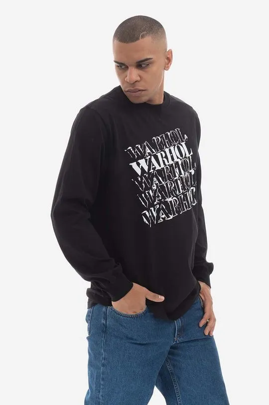 Maharishi cotton longsleeve top black color