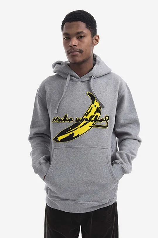 Maharishi cotton sweatshirt Chanile Banana Maharishi x Warhol men's gray color