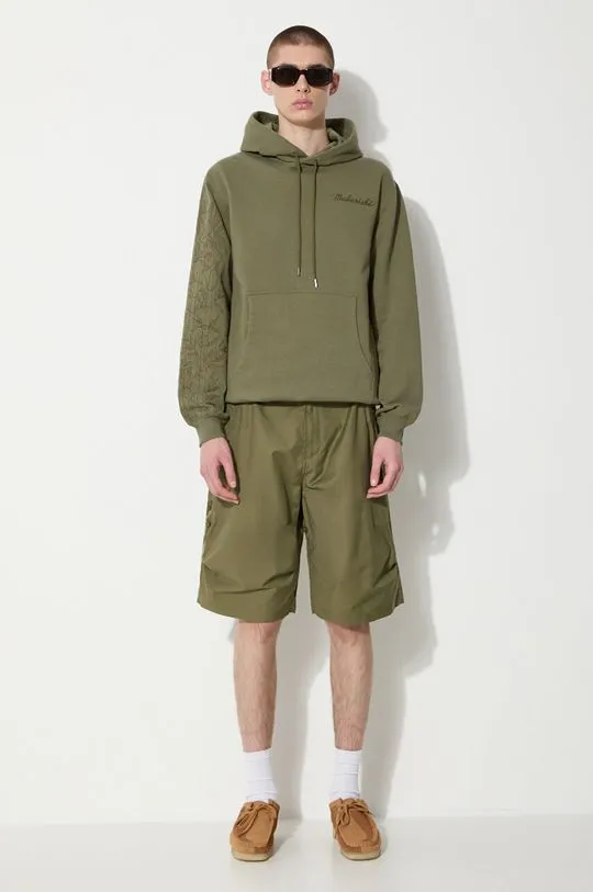 Maharishi cotton sweatshirt Dragon Bamboo Hooded Sweat men's green color hooded 5075.OLIVE