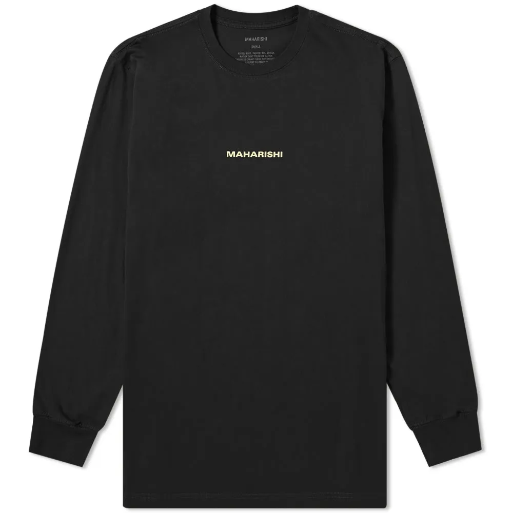 Maharishi Long Sleeve Three Dragons Printed TeeBlack