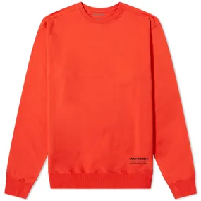 Maharishi Miltype Two Way Face Print Crew SweatFlare Red