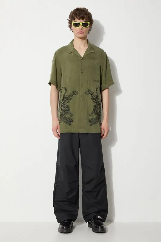 Maharishi shirt Take Tora men's green color 5100.OLIVE