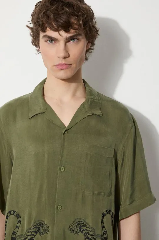 Maharishi shirt Take Tora men's green color 5100.OLIVE