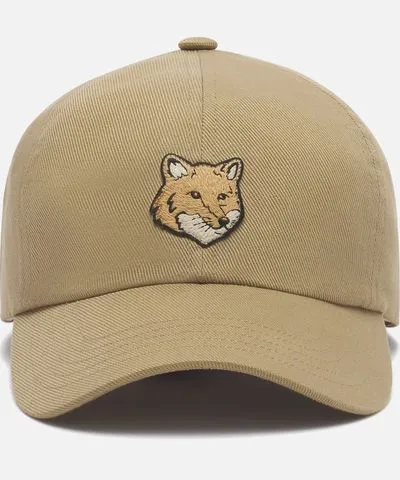 Maison Kitsune Bold Fox Head Cotton-Twill Cap