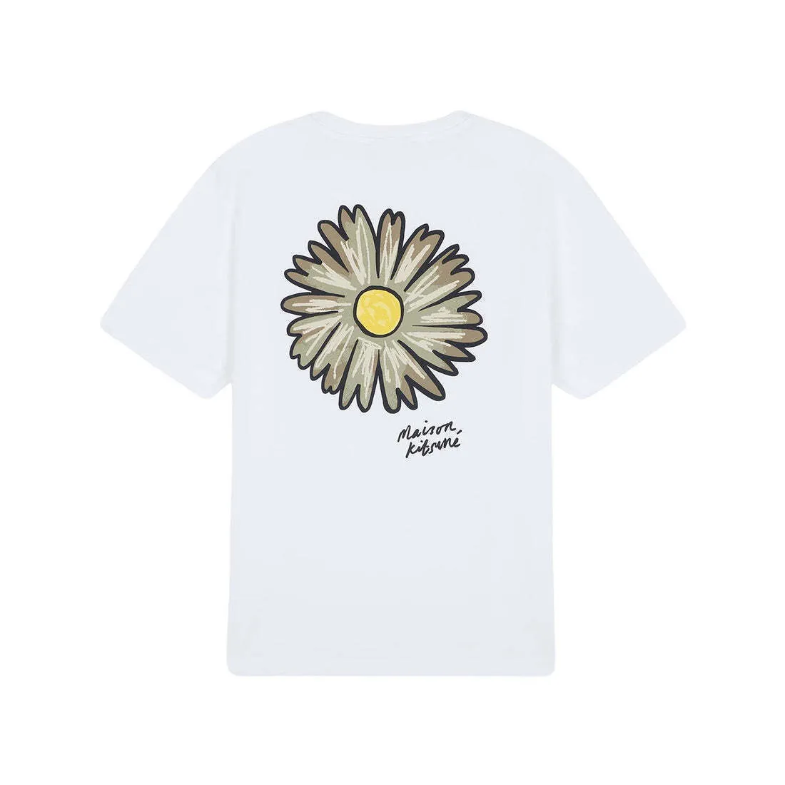 MAISON KITSUNE  |Crew Neck Flower Patterns Unisex Street Style Plain Cotton