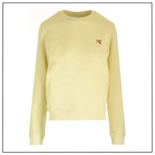 MAISON KITSUNE  |Crew Neck Plain Cotton Logo V-neck & Crew neck