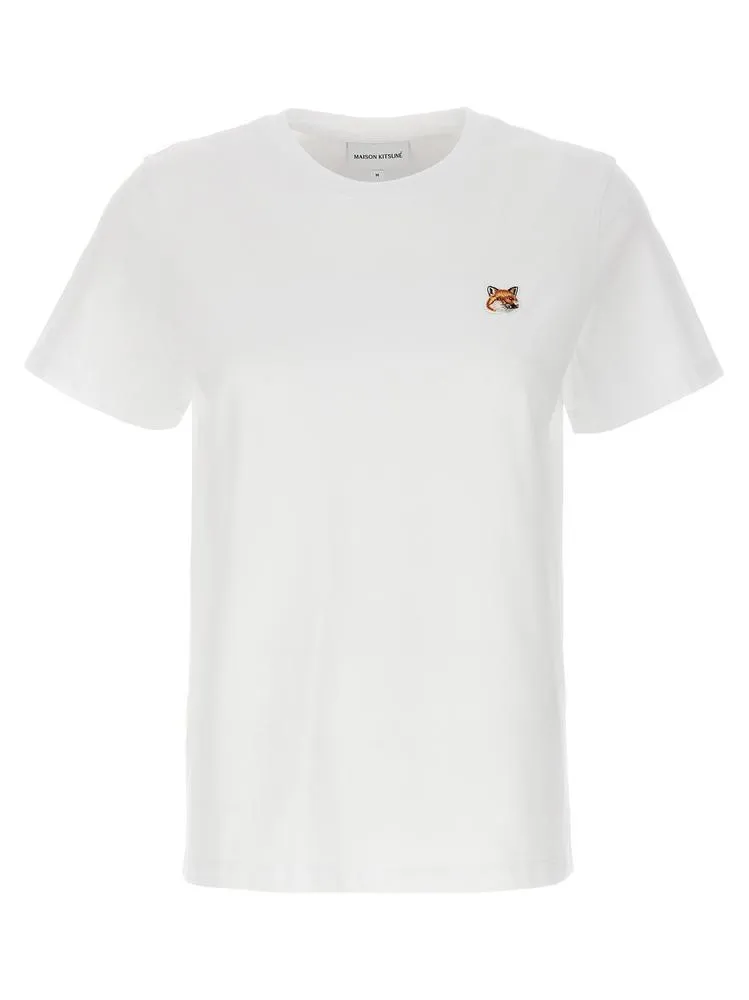 MAISON KITSUNE  |Crew Neck Plain Other Animal Patterns Cotton Short Sleeves