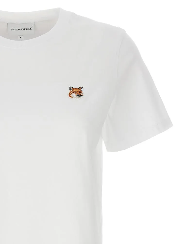 MAISON KITSUNE  |Crew Neck Plain Other Animal Patterns Cotton Short Sleeves