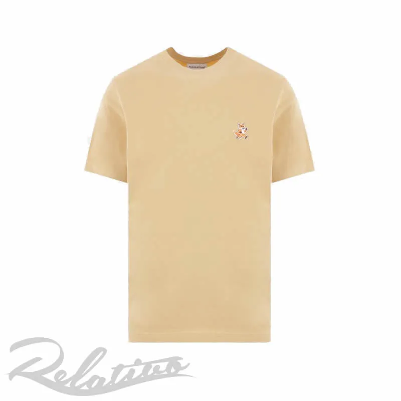 MAISON KITSUNE  |Crew Neck Street Style Cotton Short Sleeves Logo Designers