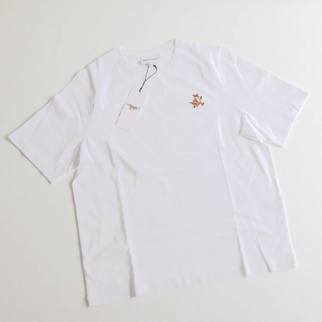 MAISON KITSUNE  |Crew Neck Unisex Street Style Cotton Short Sleeves Logo