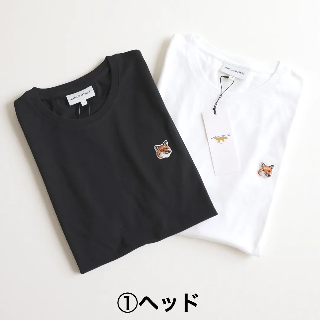 MAISON KITSUNE  |Crew Neck Unisex Street Style Cotton Short Sleeves Logo