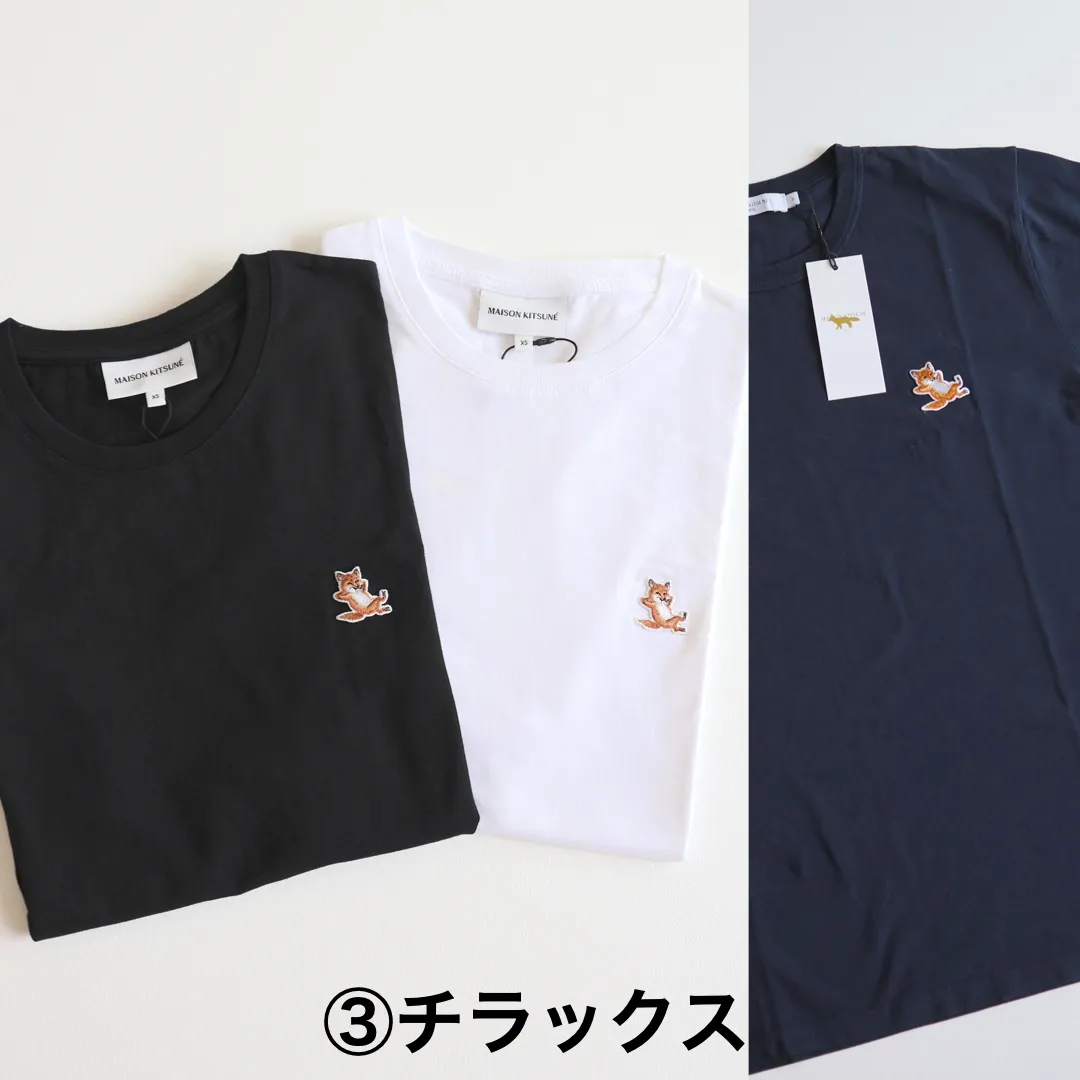 MAISON KITSUNE  |Crew Neck Unisex Street Style Cotton Short Sleeves Logo