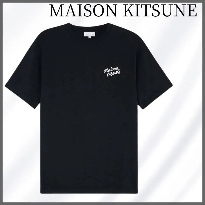 MAISON KITSUNE  |Crew Neck Unisex Street Style Plain Cotton Short Sleeves