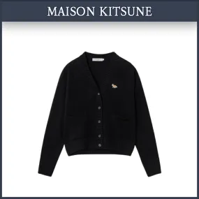 MAISON KITSUNE  |Street Style Logo Cardigans