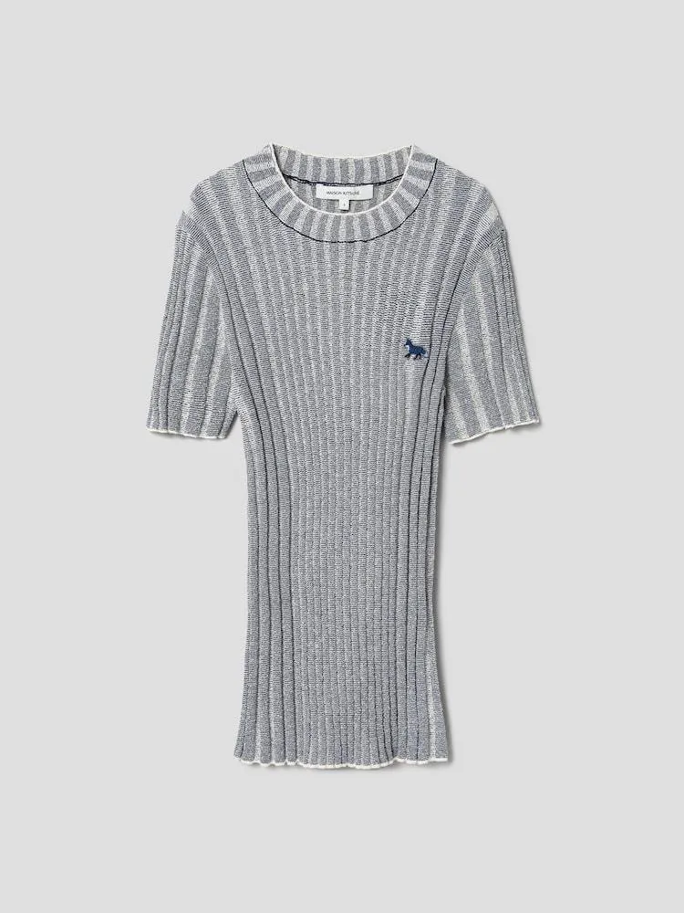 MAISON KITSUNE  |Street Style Plain Cotton Short Sleeves Logo