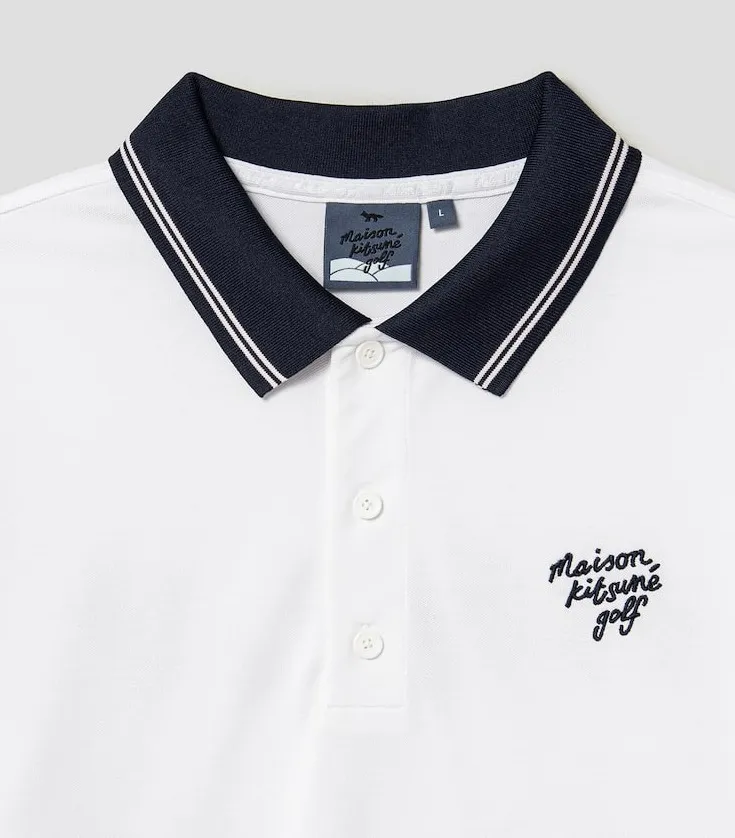 MAISON KITSUNE  |Street Style Plain Short Sleeves Logo Designers Polos