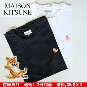 MAISON KITSUNE  |Unisex Cotton Short Sleeves Logo Designers T-Shirts