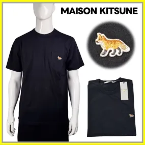 MAISON KITSUNE  |Unisex Street Style Cotton Logo Designers T-Shirts