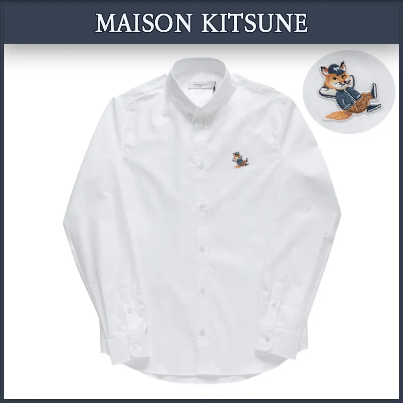 MAISON KITSUNE  |Unisex Street Style Logo Designers Shirts