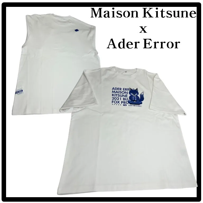 MAISON KITSUNE  |Unisex Street Style Logo Designers T-Shirts