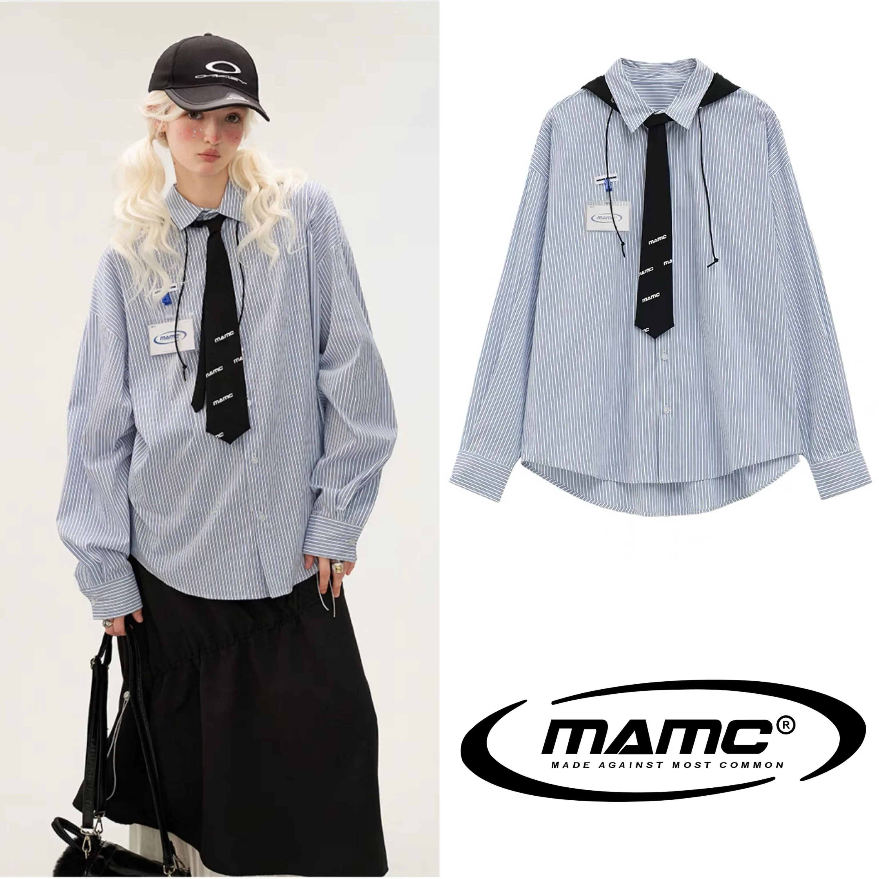 MAMC  |Street Style Logo Shirts & Blouses