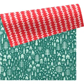 March Winter Village Wrapping Paper