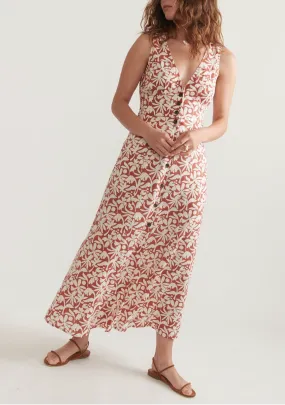 MARINE LAYER CAMILA PRINTED MAXI DRESS