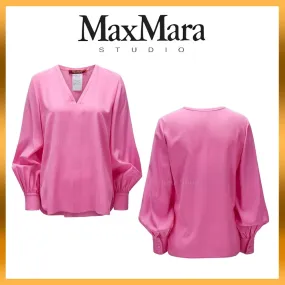 Max Mara Studio  |Casual Style Plain Party Style Office Style Elegant Style