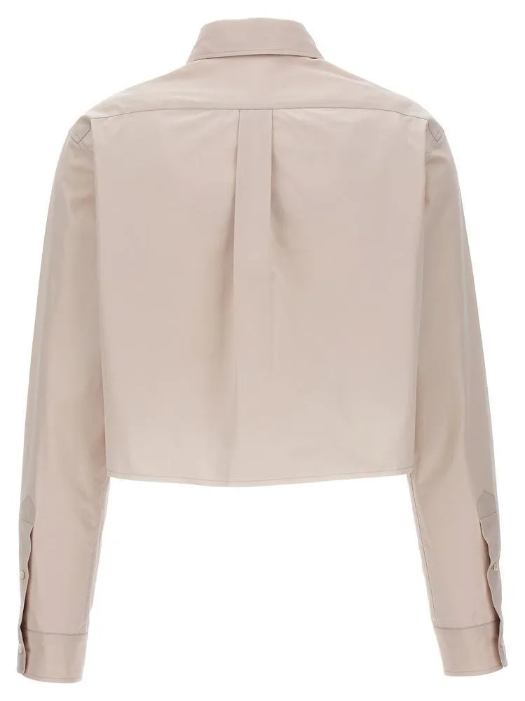 MiuMiu  |Casual Style Long Sleeves Plain Cotton Shirts & Blouses