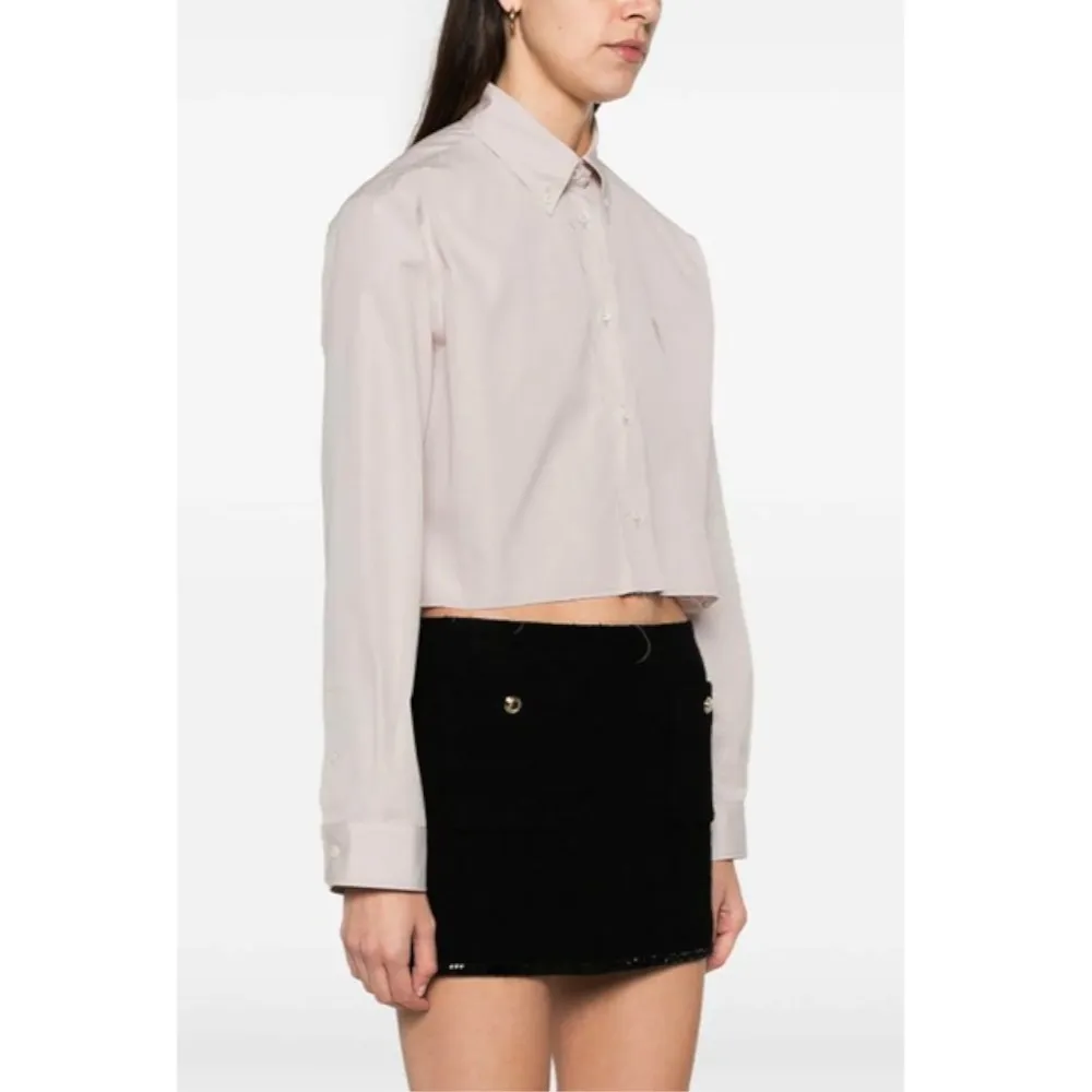 MiuMiu  |Casual Style Long Sleeves Plain Cotton Shirts & Blouses