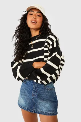 Mixed Stripe Oversized Sweater