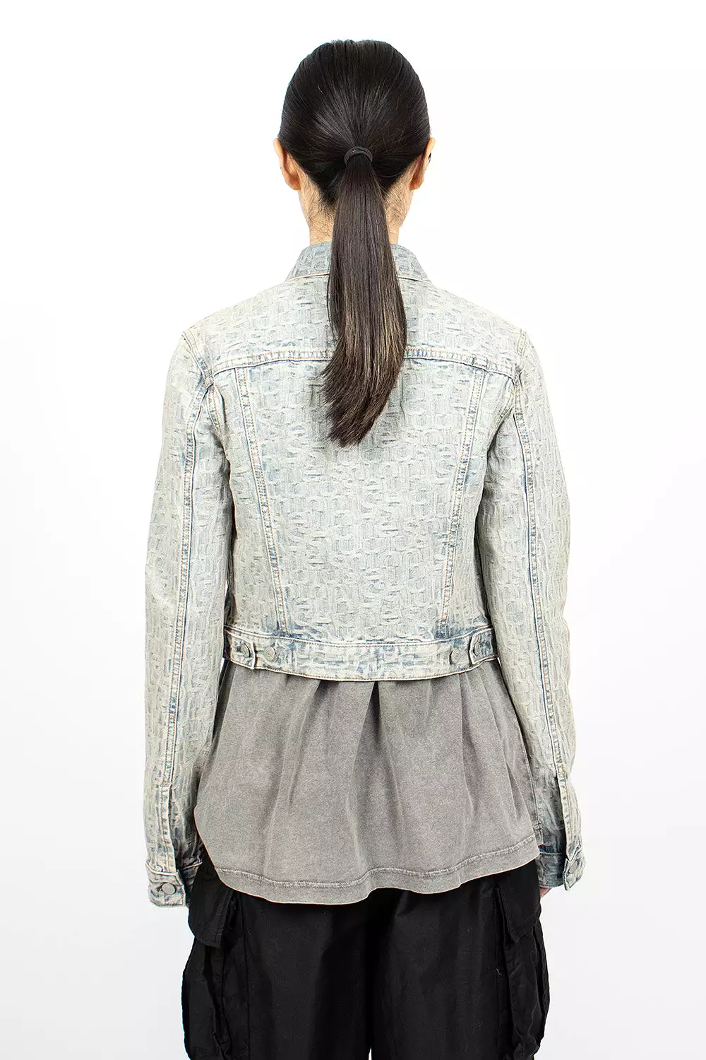 Monogram Denim Jacket Blue/Beige