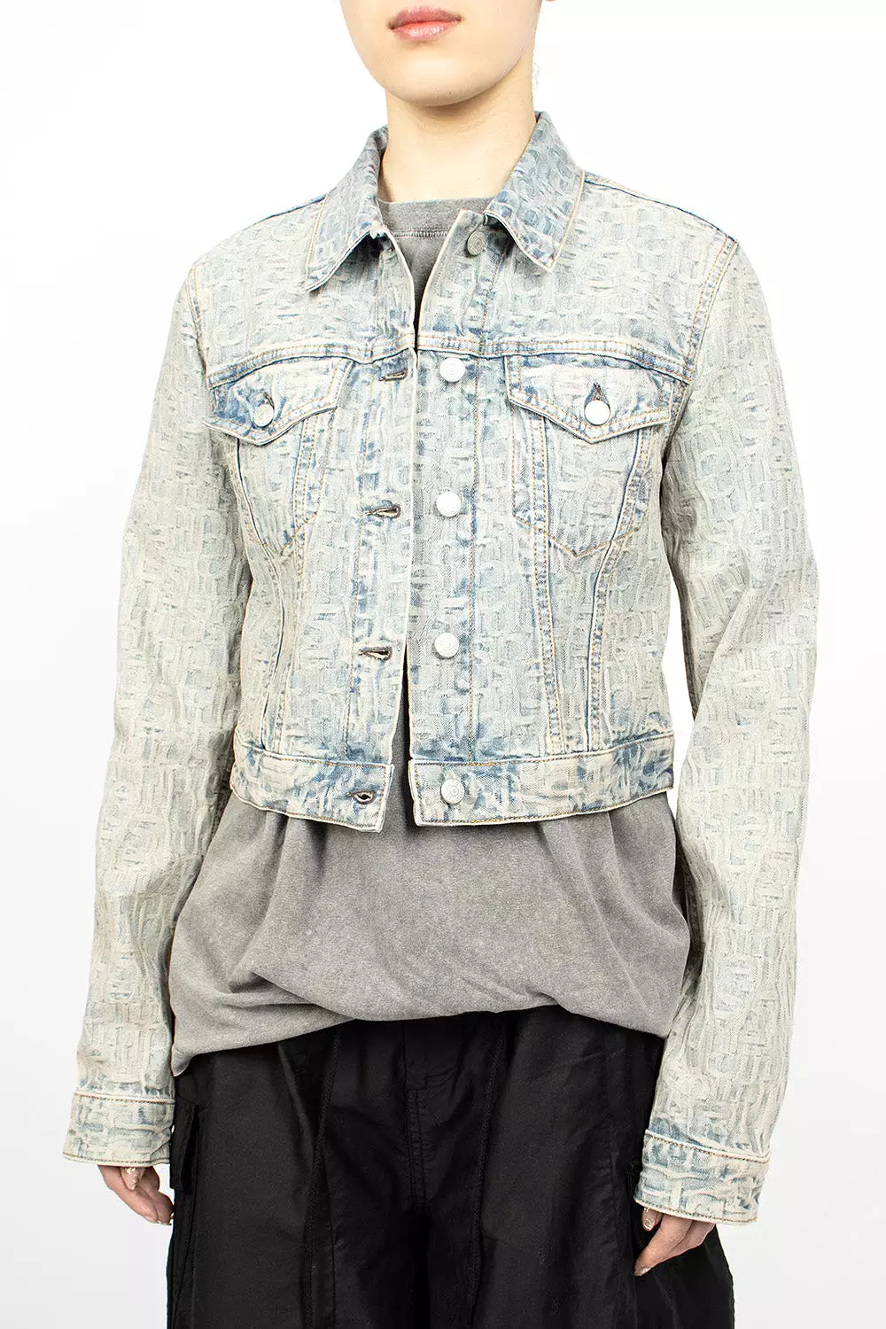 Monogram Denim Jacket Blue/Beige