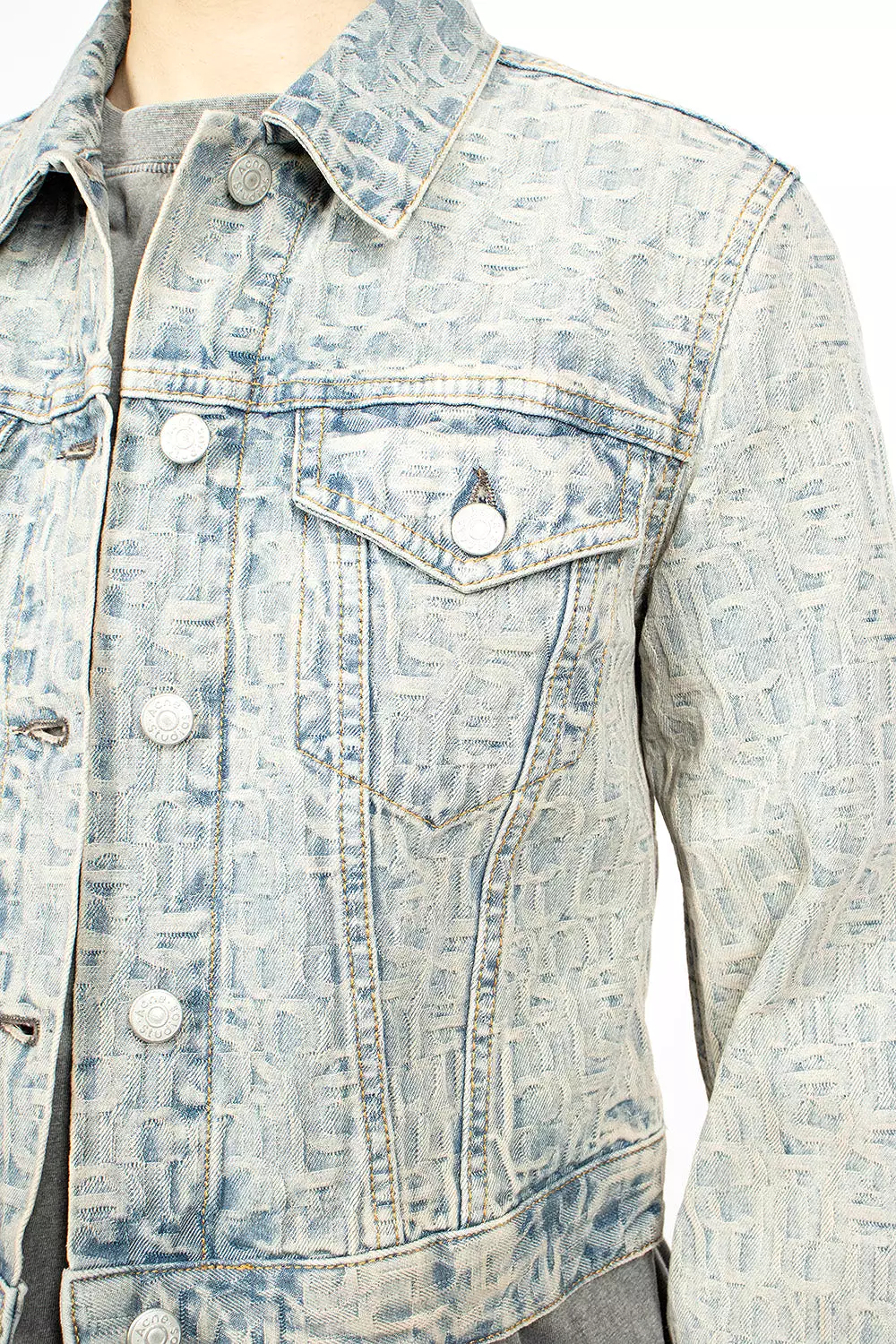 Monogram Denim Jacket Blue/Beige