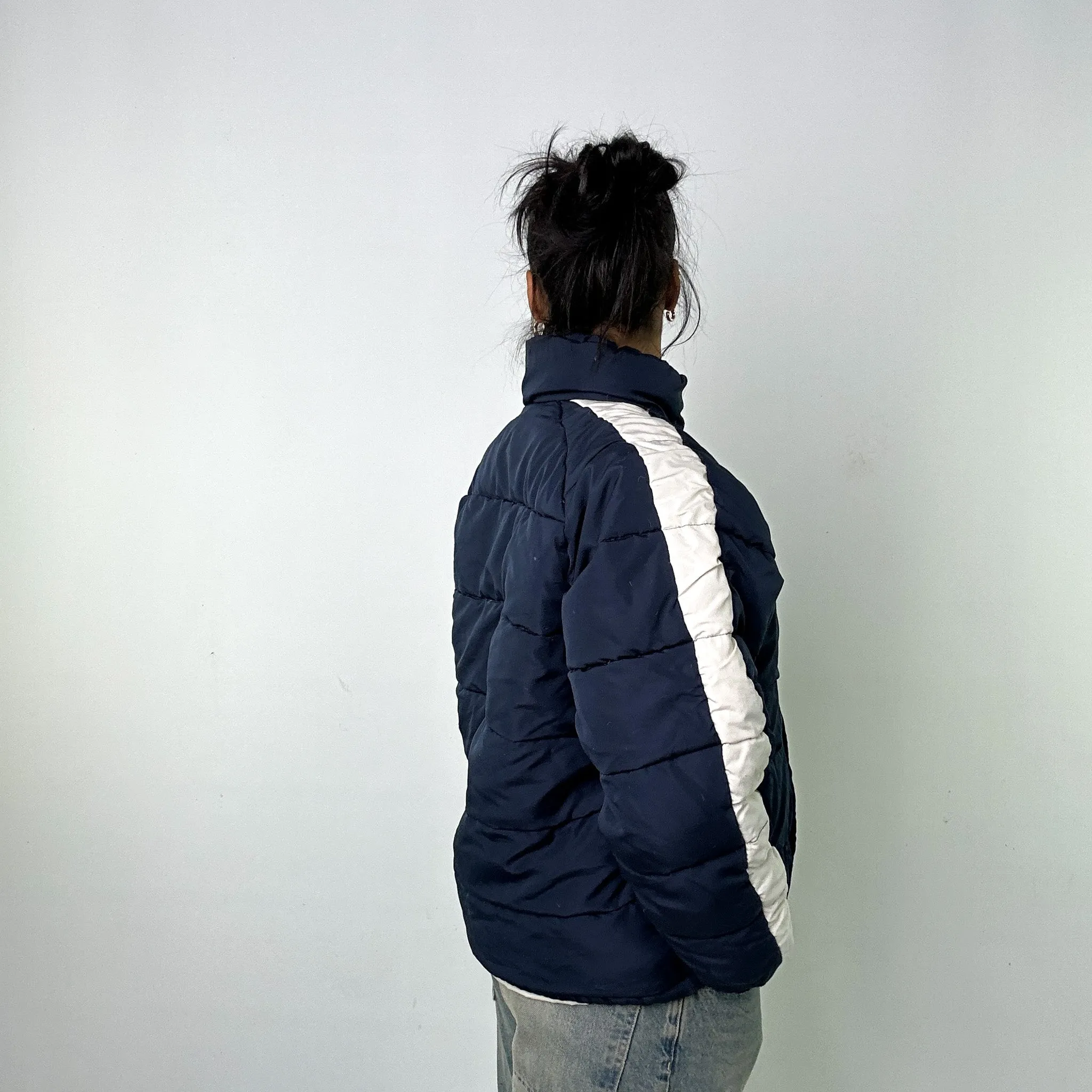 Navy Blue 90s FILA Puffer Jacket Coat (L)