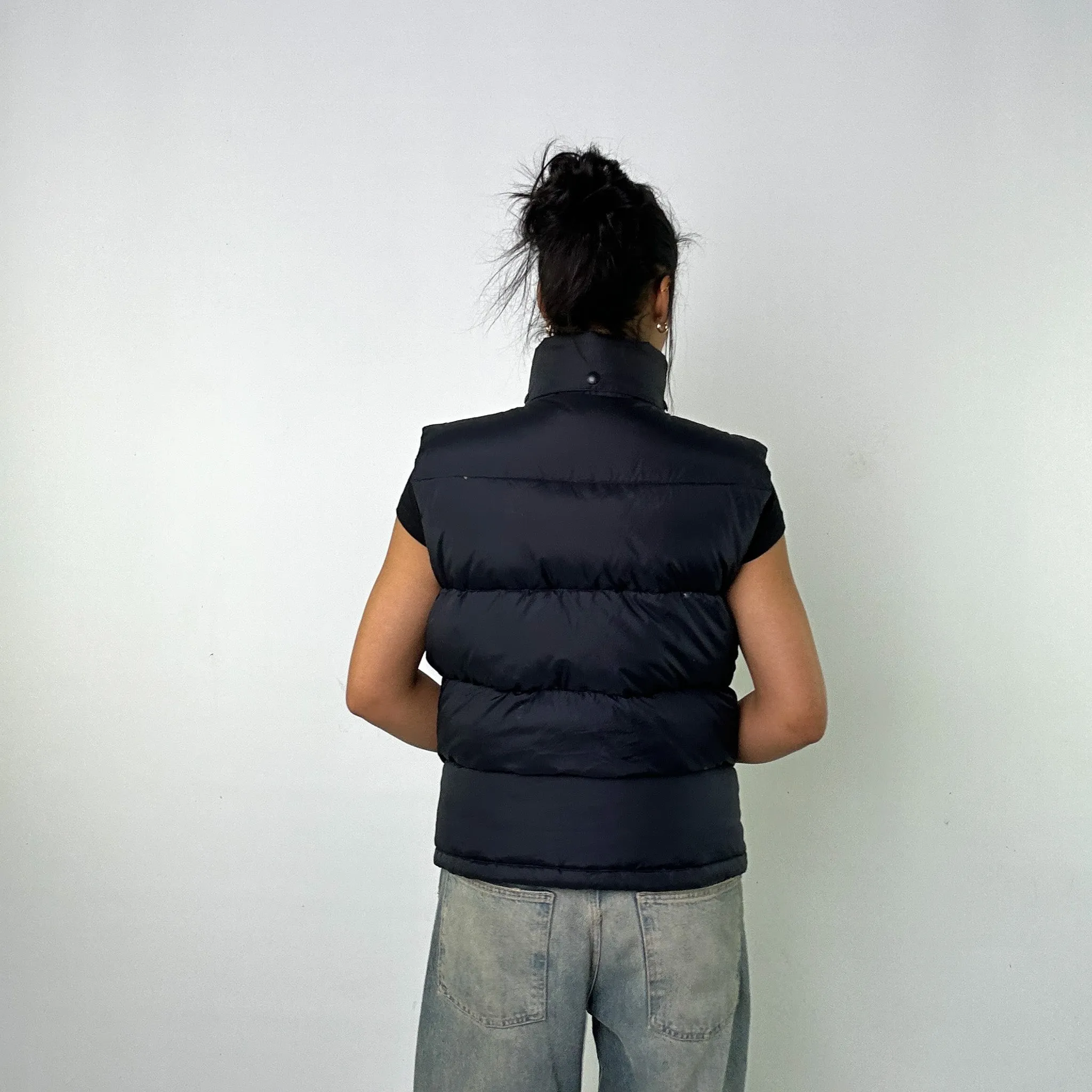 Navy Blue 90s Polo Ralph Lauren Puffer Jacket Coat Gilet (M)